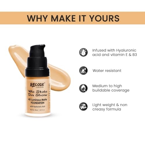 Image of Recode HD Luminous Matte Foundation | 30 ML | 04 | HINDUSTAN