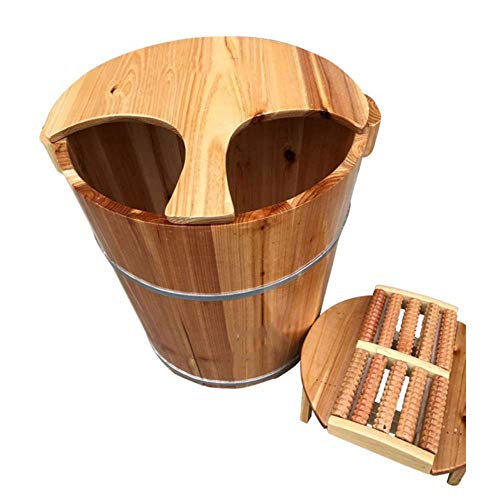 Seau de bain de pieds en bois massif pour spa et sauna à la maison