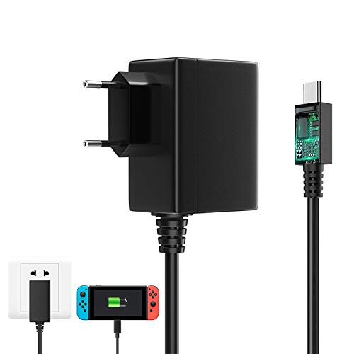 Kingtop 15 V 2,6 A oplader Nintendo Switch AC-adapter voeding USB type C snellaadadapter voor Nintendo Switch ondersteunt TV-modus en dockingstation