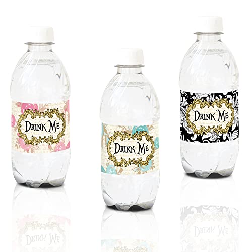 Image of 36 Pcs Alice Water Bottle Labels Party Decorations, Birthday Party Supplies Party Favors for Girls