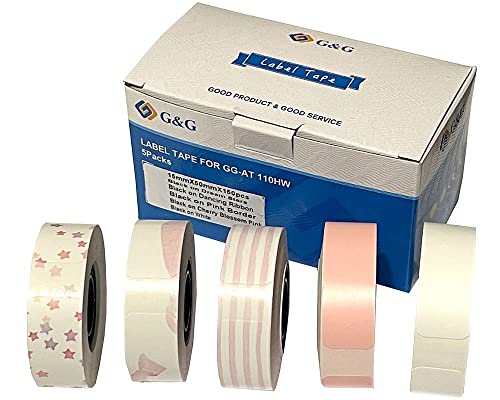 Rouleaux d'étiquettes G&G à motifs 15x50 mm pour impression thermique créative