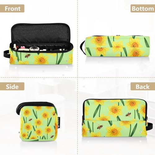 Estuche de viaje 2-en-1 para planchas y rizadores con tapete resistente al calor color amarillo brillante miniatura 5