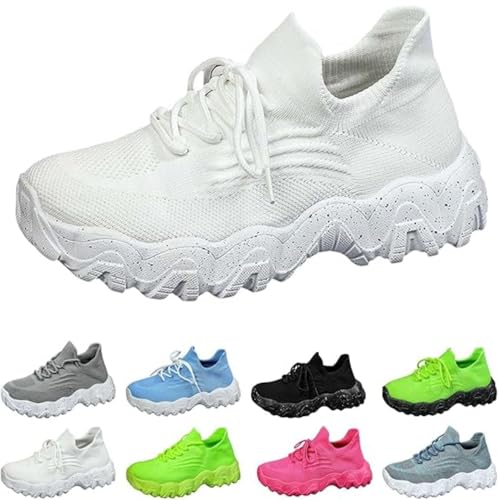 Women's Ortho Pro Shoes - Lightweight, Loose Fit, Breathable, Mesh-Comfortable, Lace-Up, Soft Soled, Orthopedic Walking Shoe, Wide & Bulky Sneakers