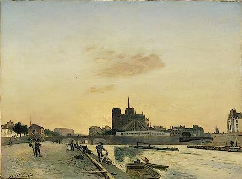 Affiche Notre-Dame de Paris Jongkind sur toile 60x90cm pour salon