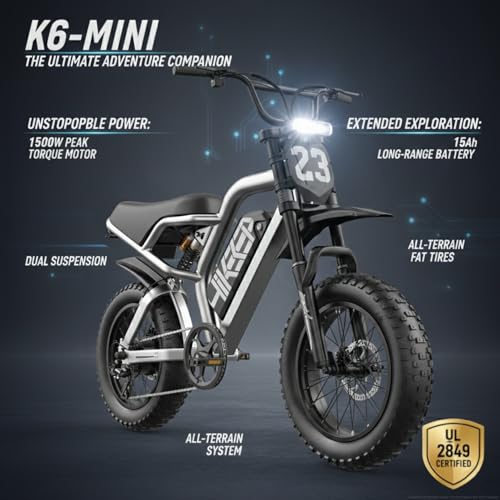 Image of Electric Bike for Adults, 1500W-3000W Peak Fat Tire Ebike, Class 2 Moped Style All-Terrain Electric Bicycle with Advanced Suspension, UL 2849 Certified Removable Battery