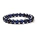 Produktbild SUNNYCLUE Echte Edelsteine Blue Tiger Eye Hawk Eye Armband Stretch Perlen rund 8 mm über 7" Unisex
