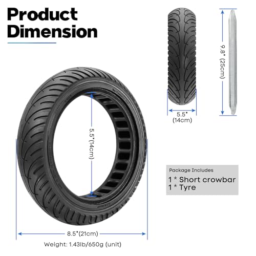 Xiasir 1PCS 8,5 inch Solid Tyre Non-pneumatic Tire 8,5" x 2" Spare Rubber Tyre Compatable with Xiaomi M365, Pro, Pro 2 - Image 4