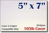 Thick 105lb Cover Pearl Metallic Shimmer Cardstock for Laser Printers & Copiers - 5' x 7' Paper -...