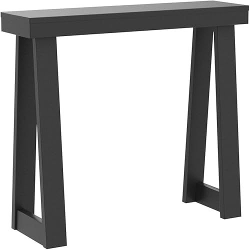 Miniatura 5 de Plank+Beam - Mesa consola de madera maciza, mesa lateral, mesa de entrada estrecha para pasillo, detrás del sofá, sala de estar, vestíbulo, de fácil