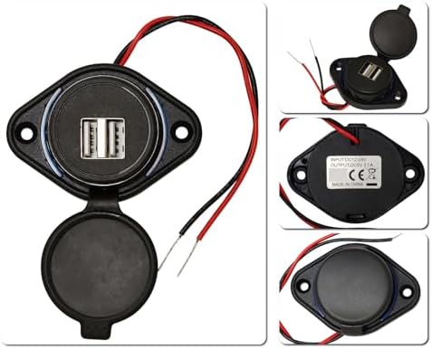 Duty 12 24V Double USB Car Chargers 3.1A Power Adapter Power Socket for Automotive Marine Outdoor Vehicles Double Port Car Chargers - 1