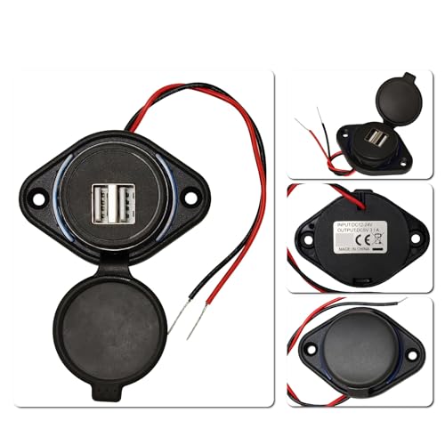 Duty 12 24V Double USB Car Chargers 3.1A Power Adapter Power Socket for Automotive Marine Outdoor Vehicles Double Port Car Chargers