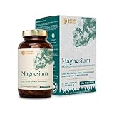 Nature Basics® natürliches Magnesium zertifiziert & nachhaltig im Glas | 400mg elementares Magnesium pro Kapsel | 180 Kapseln hochdosiert & rein aus natürlichem Meersalz | laborgeprüft & CO2-neutral