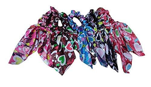 Creation's Elastic Printed Hair Ties Scarfs (5 pcs)