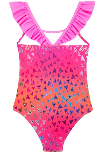 Image of DAXIANG Girls Ruffles One Piece Swimsuits Quick Dry Beach Sport Swimwear Toddler Kids Mermaid Unicorn Bathing Suit 4-10 Years