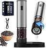 Electric Pepper Grinder or Salt Mill, Automatic Salt and Pepper Grinder, USB-C Rechargeable with 5 Adjustable Coarseness, One Hand Operation (2 Pack)