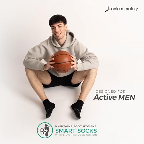 Quarter Socks - Silver Infused Cotton - Odor Resistant, Breathable - White/Black/Monochrome3