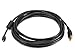 Monoprice 15-Feet USB 2.0 A Male to Micro 5pin Male 28/24AWG Cable with Ferrite Core (Gold Plated) (105460)