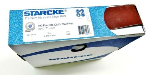 Premium Shop Roll 1-1/2" x 55 Yards Aluminum Oxide Handy Rolls 400 Grit Made in Germany