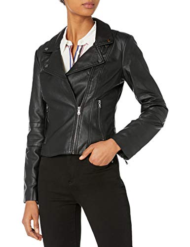 French Connection Women's Maddie Soft Pu Jacket, Black, 2