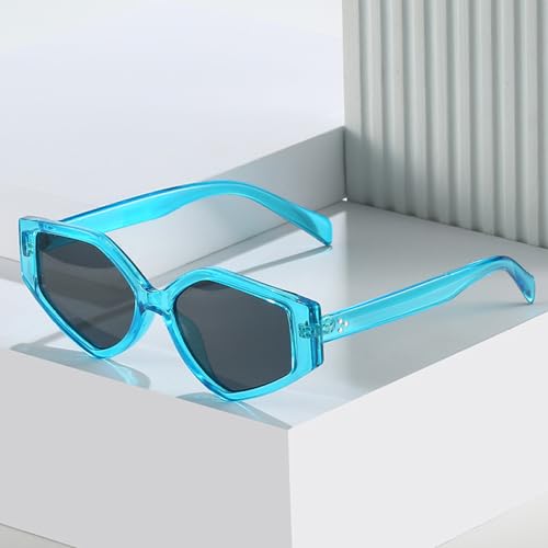 Lunettes de soleil vintage rivets aux finitions géométriques et verres dégradés - 2