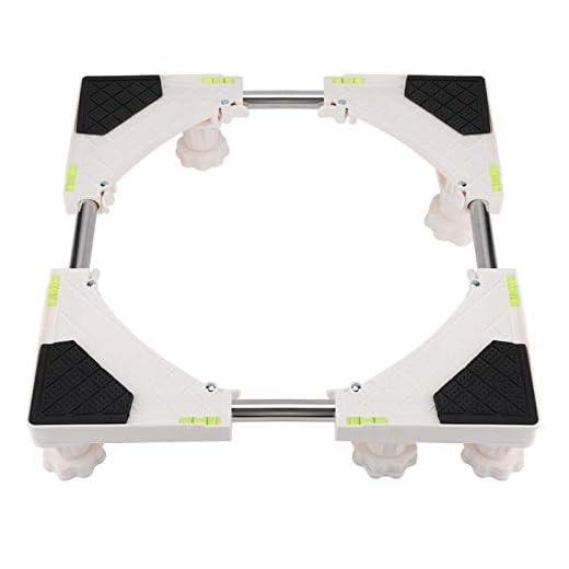 Multifunktionell rörlig bas, kraftig justerbar tvättmaskin bas stativ kylhållare (102 cm, 8 fot) (20 cm)