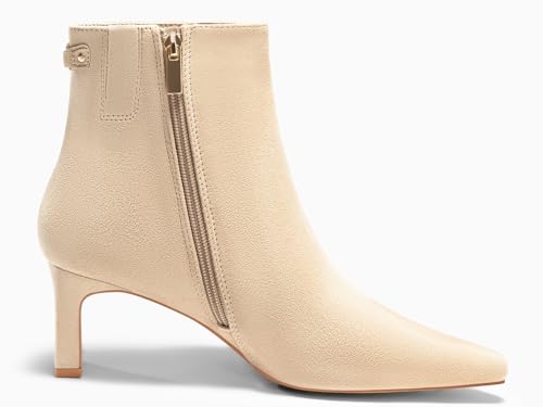 Image of Coutgo Womens Ankle Boots Chunky Heel Closed Toe Booties Side Zipper Winter Dress Shoes
