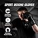 Hayabusa Sport Boxing Gloves for Men and Women – Dual-Splinted Wrist Support, Multi-Density Foam Padding, Contoured Fit – Ideal for Boxing, Kickboxing, and Muay Thai Training - Black/Charcoal, 16oz