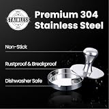 Gourmet Easy Burger Press Patty Maker & Smash Burger Press, 2-in-1 Combo