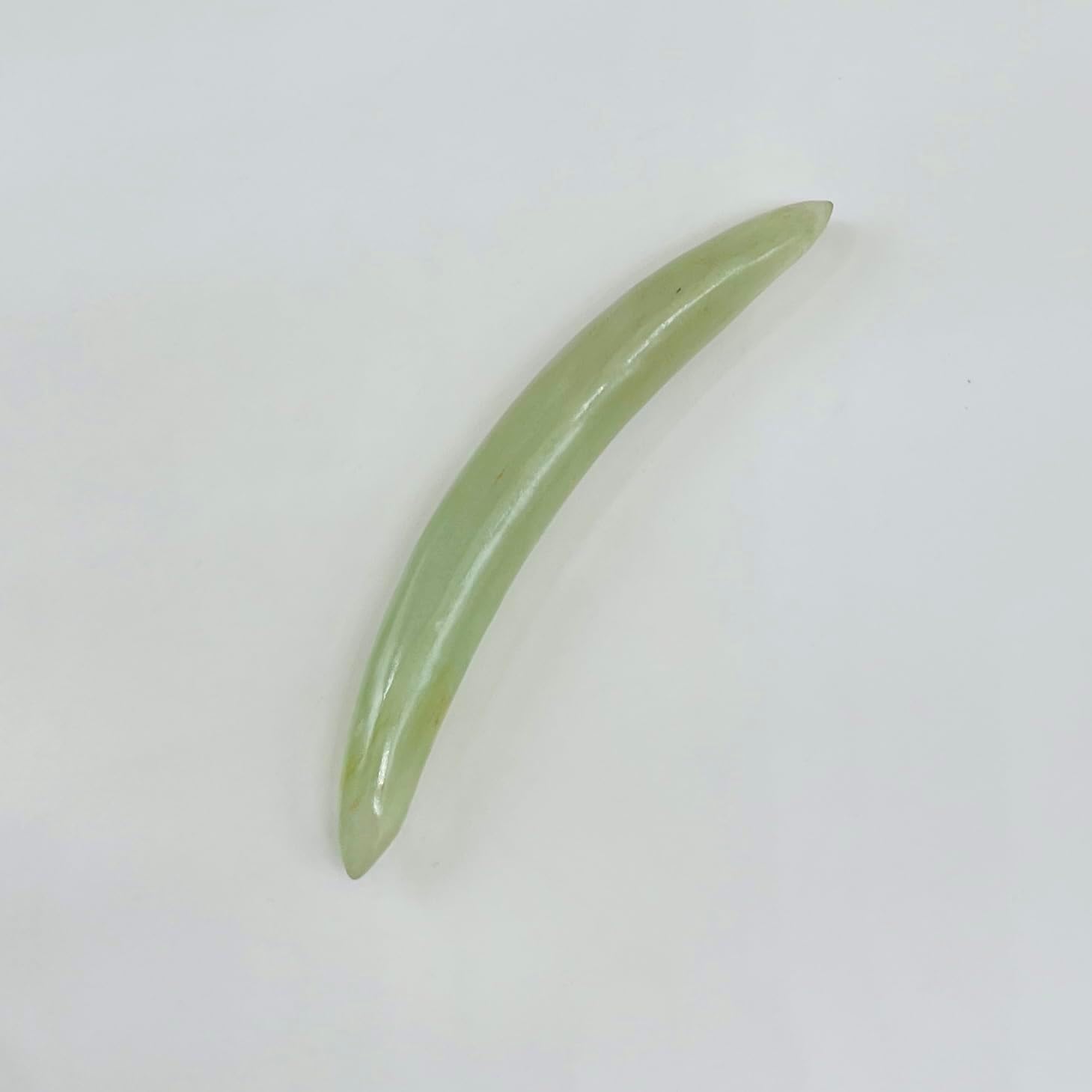 Natural Green Jade Gemstone Tribal Septum Curved Spike Tusk | Handmade Body Piercing Jewelry for Nose | Ethnic Boho Septum Pincher | Authentic Stone Septum Ring for Men & Women