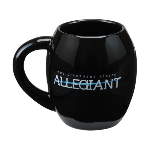 Vandor Allegiant 18 Ounce Oval Ceramic Mug, Black