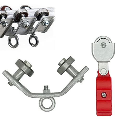 Heavy-Duty Pulley Angle Iron, 40/50 Angle Pulley Iron Lifting Ring Pulley, Angle Iron Cable Pulley Wheels Groove Wheel Pulley Stainless Steel Double Bearing Pulleys for Home Gym (50#)