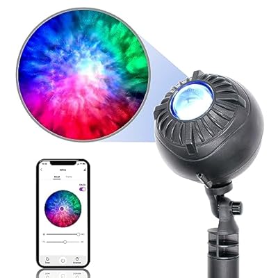 BlissLights Oblivia - IP65 Outdoor Nebula Cloud Projector, LED Landscape Lighting, Garden Path Light for Year-Round Exterior Decor, Christmas, or Events (RGB)