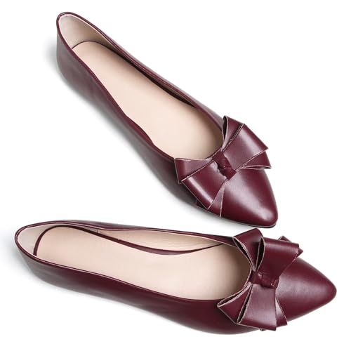 Image of SAILING LU Women's Bow-Knot Pointed Toe Ballet Flats