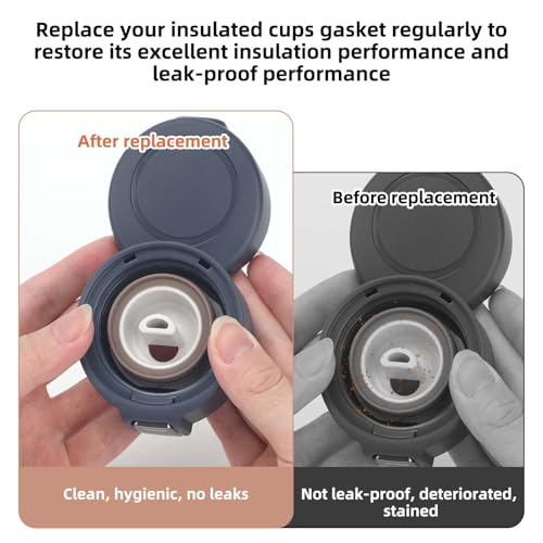 12pcs Gasket Replacement for Zojirushi Stainless Steel Mug, Silicone Lid Seal Ring Stopper Parts Leak-Proof Water Bottle Accessories for 16oz 12oz Compatible with SM-K Series BPA Free