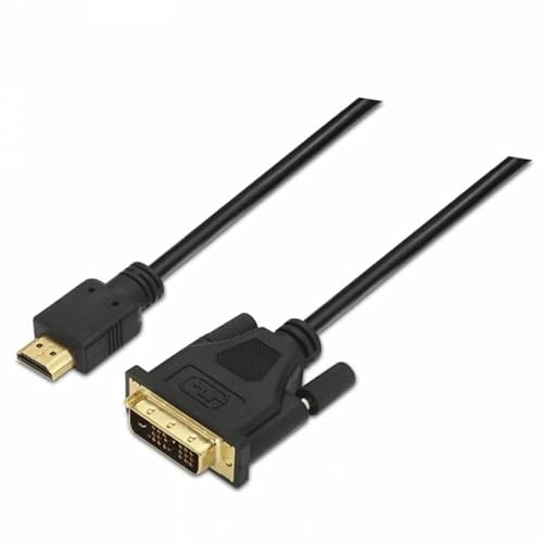 Glowster Câble adaptateur DVI vers HDMI, DVI 18+1 mâle vers HDMI mâle, longueur 1,8 m, idéal pour connecter des appareils multimédias et diffuser des vidéos.