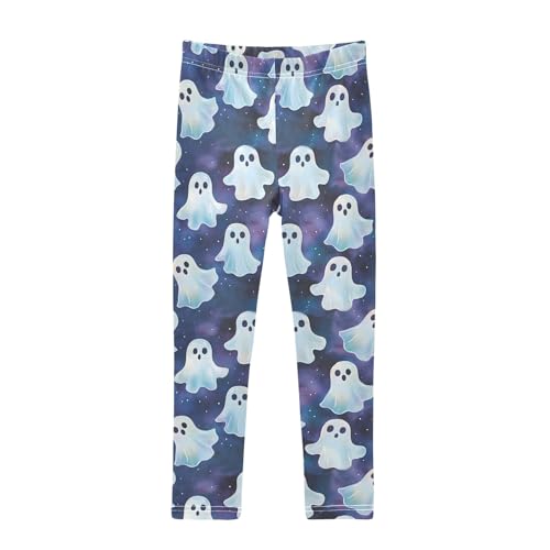 Girls Printed Leggings Yoga Pants Starry Ghost Pattern for Kids in 4t to 10 Years, 4T