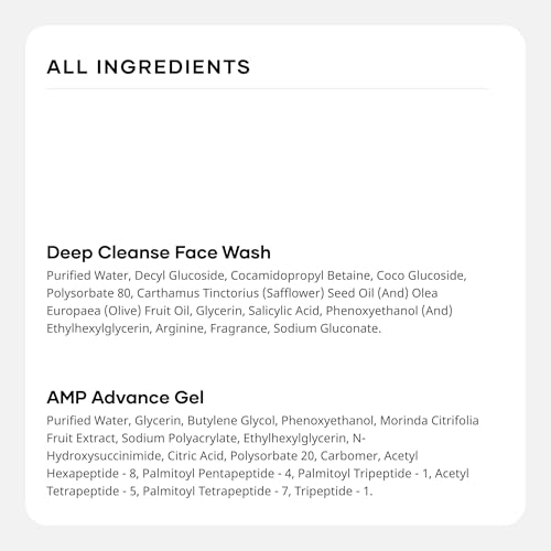 Image of Cureskin Acne Control Combo | Salicylic Acid 2% Deep Cleanse Face Wash 100 ml + AMP Advance Acne Gel 15 g | Clears Pimples, Unclogs Pores & Controls Oil | For Oily & Acne-Prone Skin