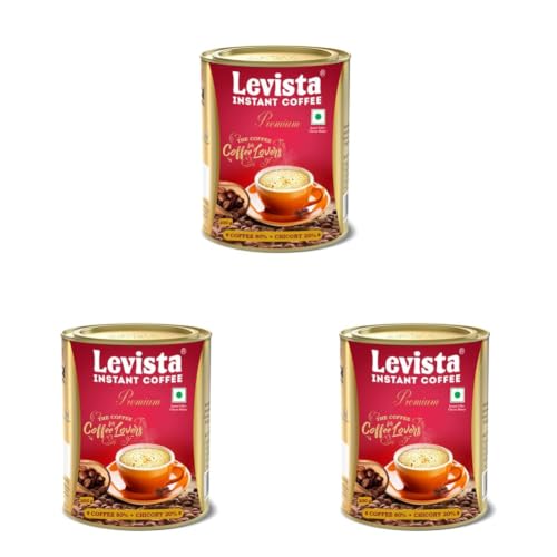 Image of Levista Premium Instant Ground Coffee 200 gm can (Pack of 3)