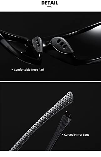 Kursan Polarized Sports Sunglasses For Men Driving Cycling Fishing Sun Glasses 100% Uv Protection Goggles (Black) #TOP3