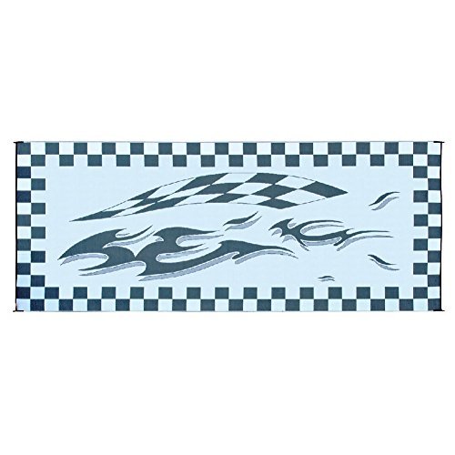 Stylish Camping Hc1 Black/Flag 8' X 20' Checkered Mat #TOP3