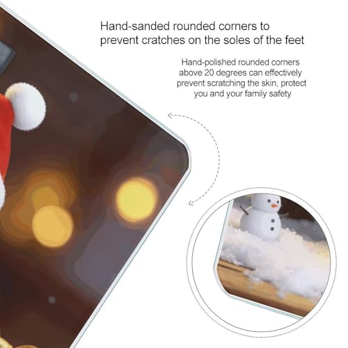 Báscula digital de baño con diseño de pingüino navideño miniatura 4