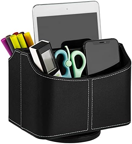 Fernbedienungs-Halter Aus PU-Leder - Schickes Aufbewahrungsorganizer Mit 5 Fächern