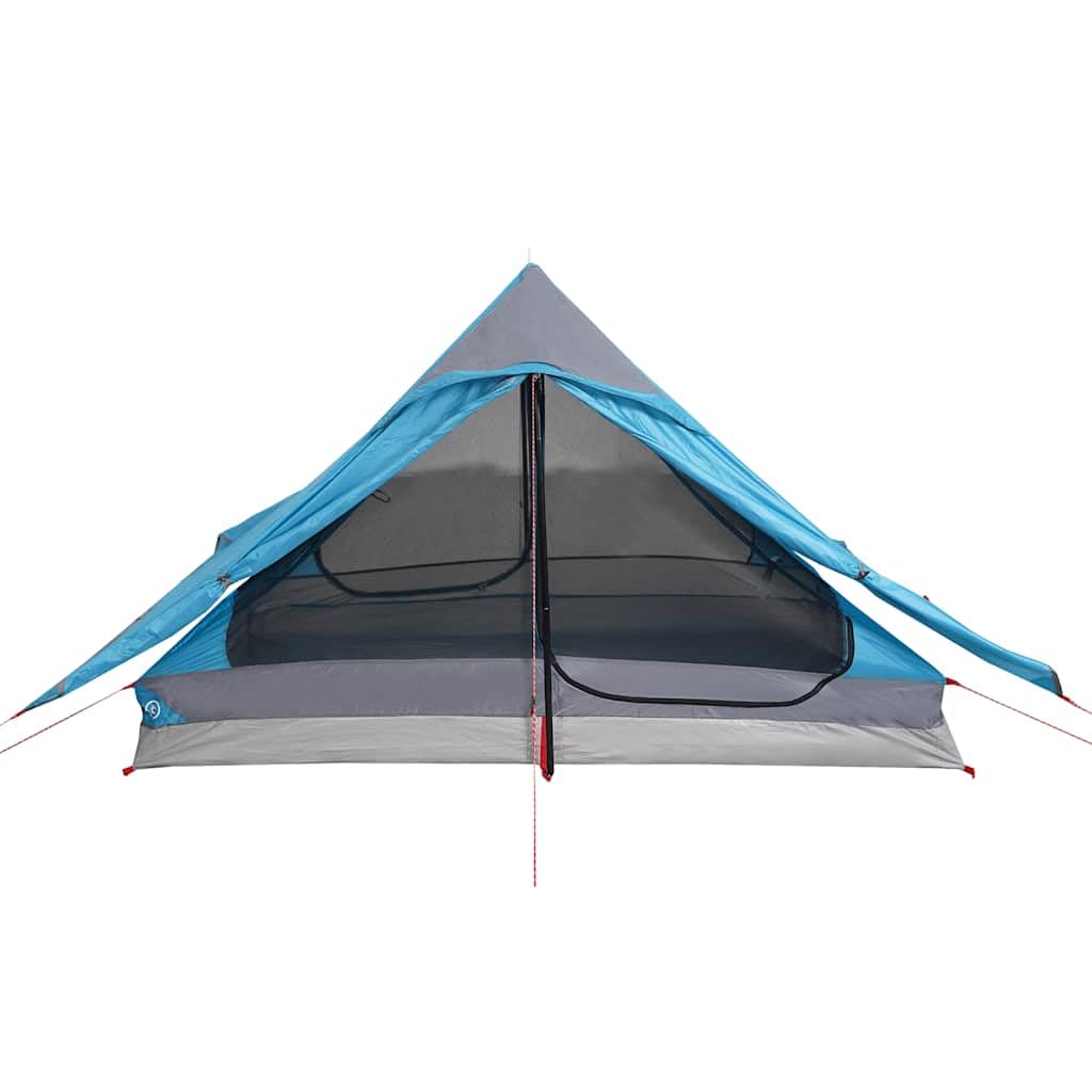 Wasserdichtes Campingzelt für 2 Personen mit abnehmbarem Doppeldach, leicht und tragbar, einfach zu montieren mit Fiberglasstangen und E-Port für Stromzugang.