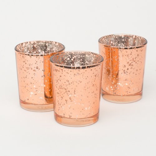 Richland Rose Gold Mercury Votive Candle Holders Set of 72