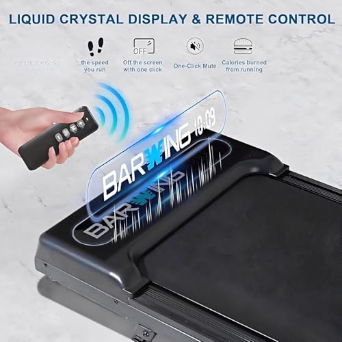 Image of BARWING Foldable Incline Walking Pad 3.0 /3.5 HP Treadmills for Home, 7.5 /8.5 MPH Under Desk Treadmill with Handles, Foldable Treadmill with Quiet Brushless, 330 LBS Weight Capacity