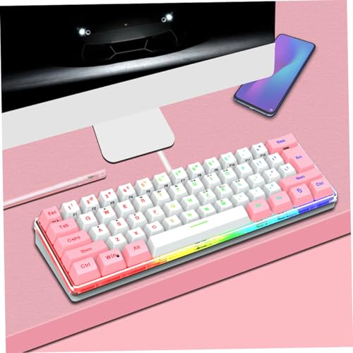 Clavier compact de jeu mécanique rétroéclairé RGB avec 61 touches en Abs