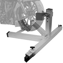 Extreme Max 5001.5975 Pro Series Aluminum Lightweight Heavy-Duty No Drill Adjustable Motorcycle Wheel Chock for Trailer, Garage, or Truck Fits Tires 15" to 22"