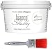 Produktbild bianco Shabby, Naturweiß & Pinsel - Shabby Chic Vintage extra matt (2,5 Liter) + Professioneller Pinsel (50 mm)