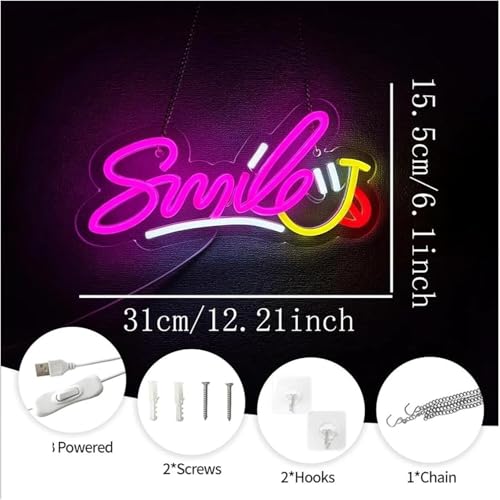 Néon signe Smile LED pour briser la monotonie d'une déco de mariage