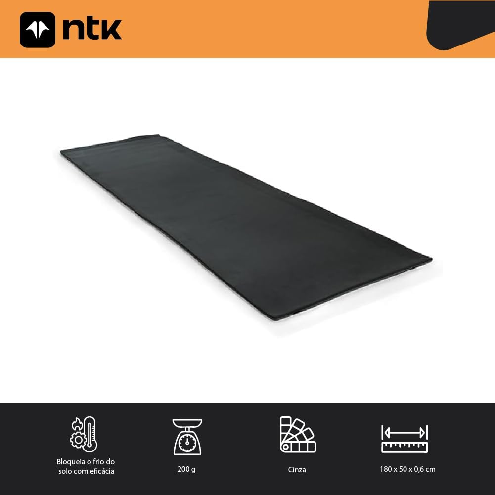 NAUTIKA, Isolante Térmico Aluminizado em Eva para 1 Pessoa, Preto.